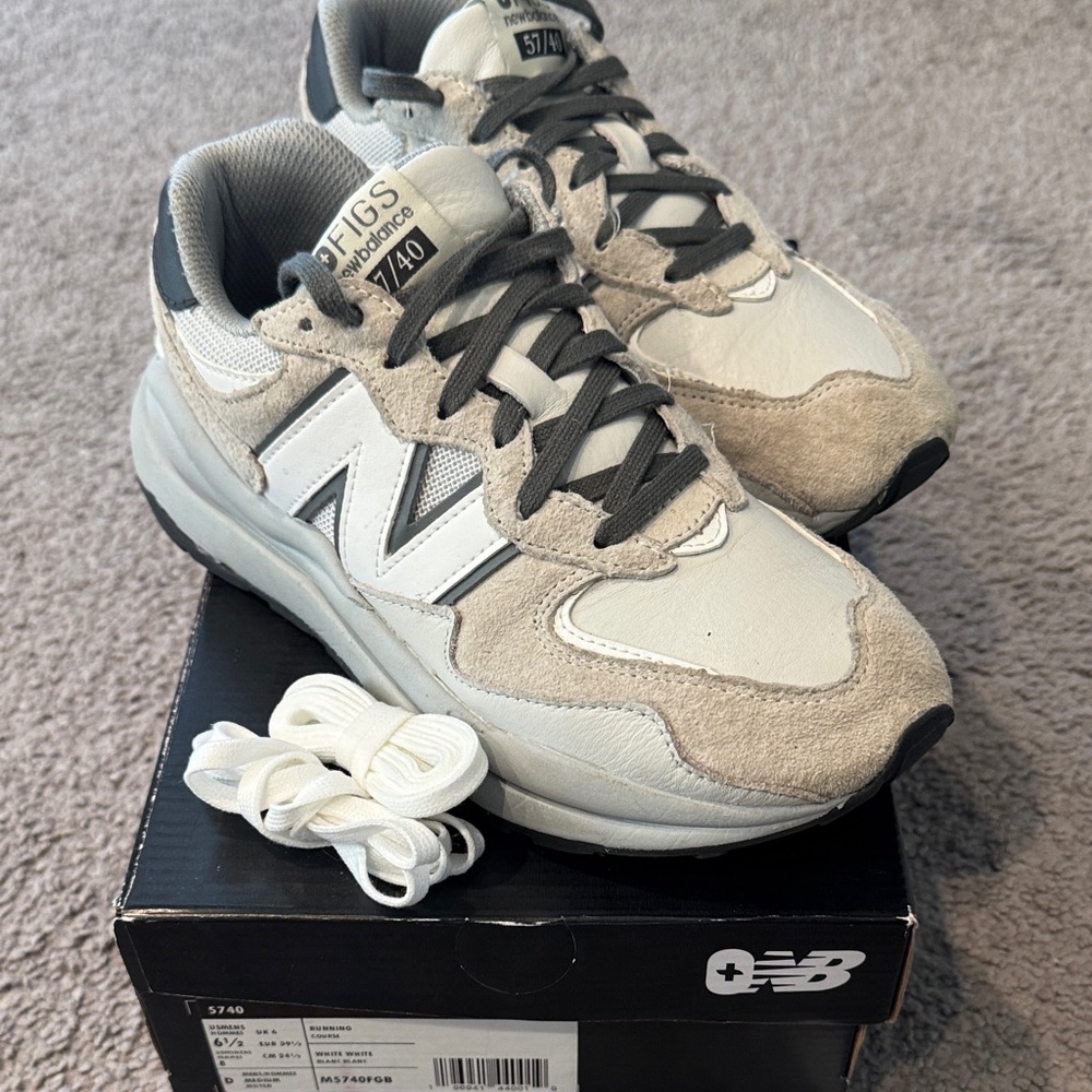 FIGS New Balance 5740 Sneakers - Gray and White